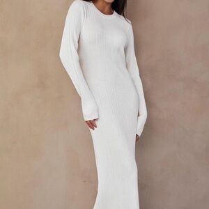 Zahraa the label Ezra long sleeve knit maxi dress